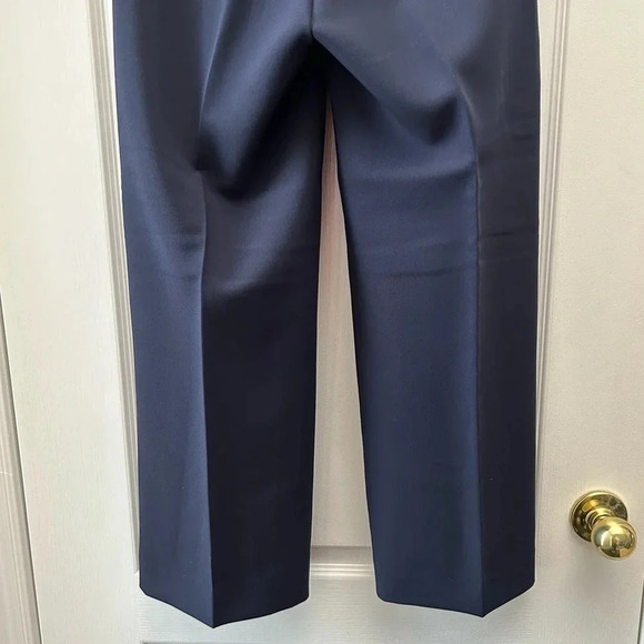 Banana  Republic High Rise Wide Leg Cropped Pants Navy Blue Size 0 NWT - Picture 8 of 16